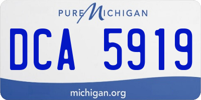 MI license plate DCA5919