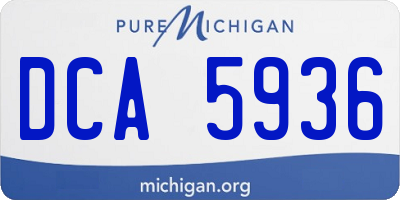 MI license plate DCA5936