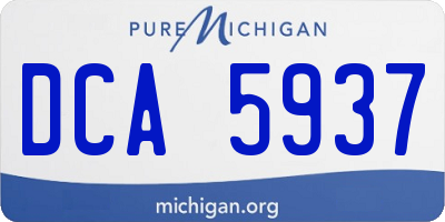 MI license plate DCA5937