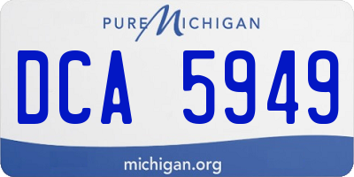 MI license plate DCA5949