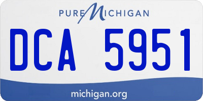 MI license plate DCA5951
