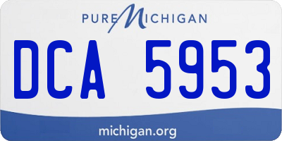 MI license plate DCA5953