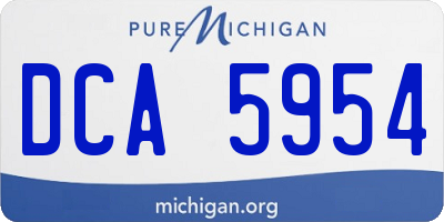MI license plate DCA5954