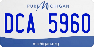 MI license plate DCA5960