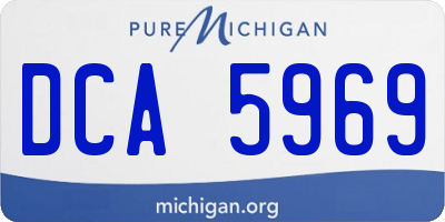 MI license plate DCA5969