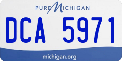MI license plate DCA5971