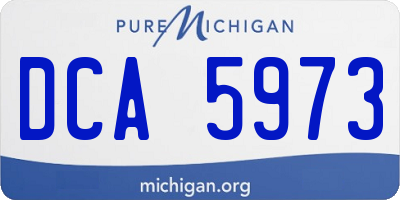 MI license plate DCA5973