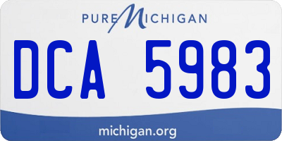 MI license plate DCA5983