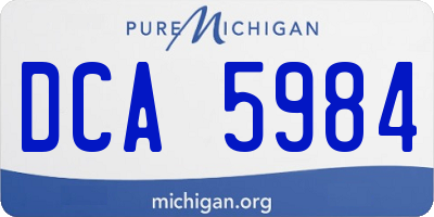 MI license plate DCA5984