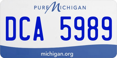 MI license plate DCA5989
