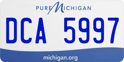 MI license plate DCA5997