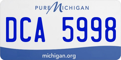 MI license plate DCA5998