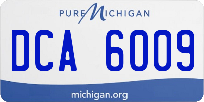 MI license plate DCA6009