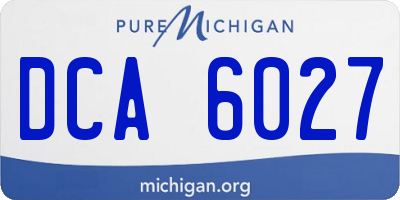 MI license plate DCA6027