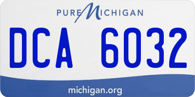 MI license plate DCA6032