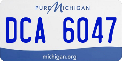 MI license plate DCA6047