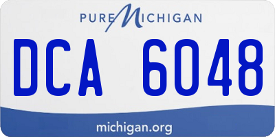 MI license plate DCA6048