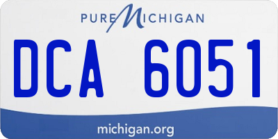 MI license plate DCA6051