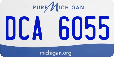 MI license plate DCA6055