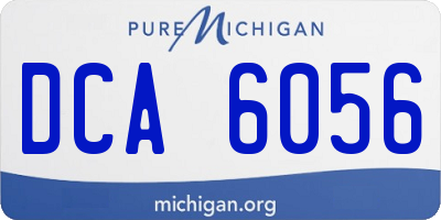 MI license plate DCA6056
