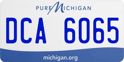 MI license plate DCA6065