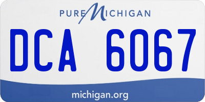 MI license plate DCA6067