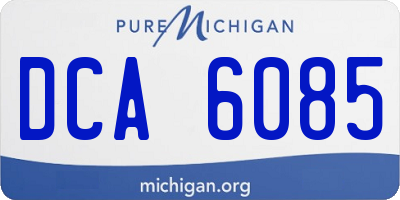 MI license plate DCA6085