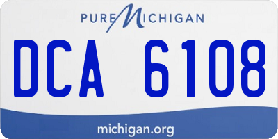 MI license plate DCA6108