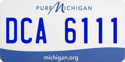 MI license plate DCA6111