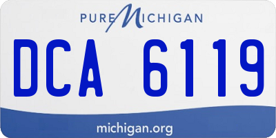 MI license plate DCA6119