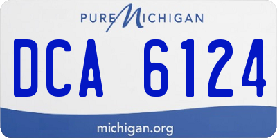 MI license plate DCA6124