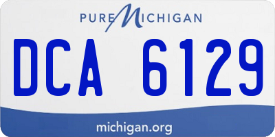 MI license plate DCA6129