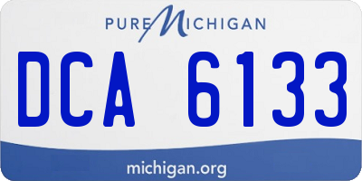 MI license plate DCA6133