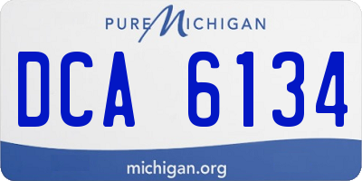 MI license plate DCA6134