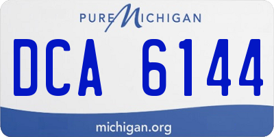 MI license plate DCA6144