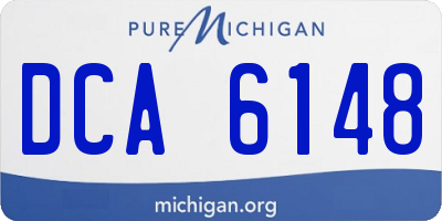 MI license plate DCA6148