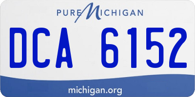 MI license plate DCA6152