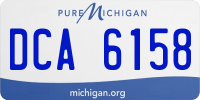 MI license plate DCA6158