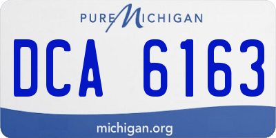 MI license plate DCA6163