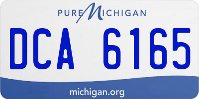 MI license plate DCA6165
