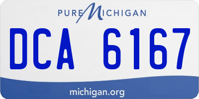 MI license plate DCA6167