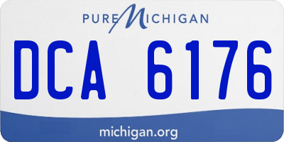 MI license plate DCA6176