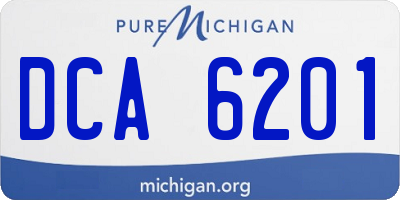 MI license plate DCA6201
