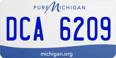 MI license plate DCA6209