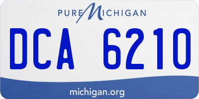 MI license plate DCA6210
