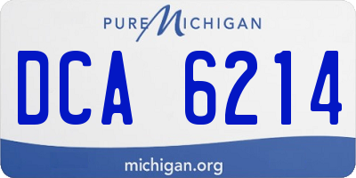 MI license plate DCA6214