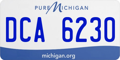 MI license plate DCA6230