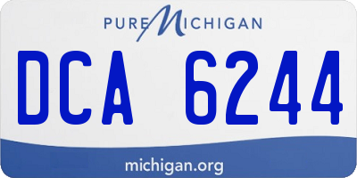 MI license plate DCA6244