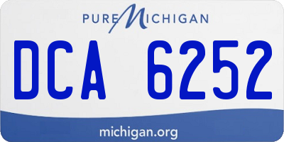 MI license plate DCA6252