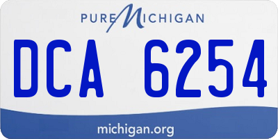 MI license plate DCA6254